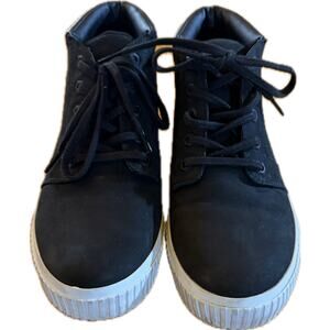 Timberland Womens 8.5 Chukka Sneaker Boots Black Lace Up Ankle High Top